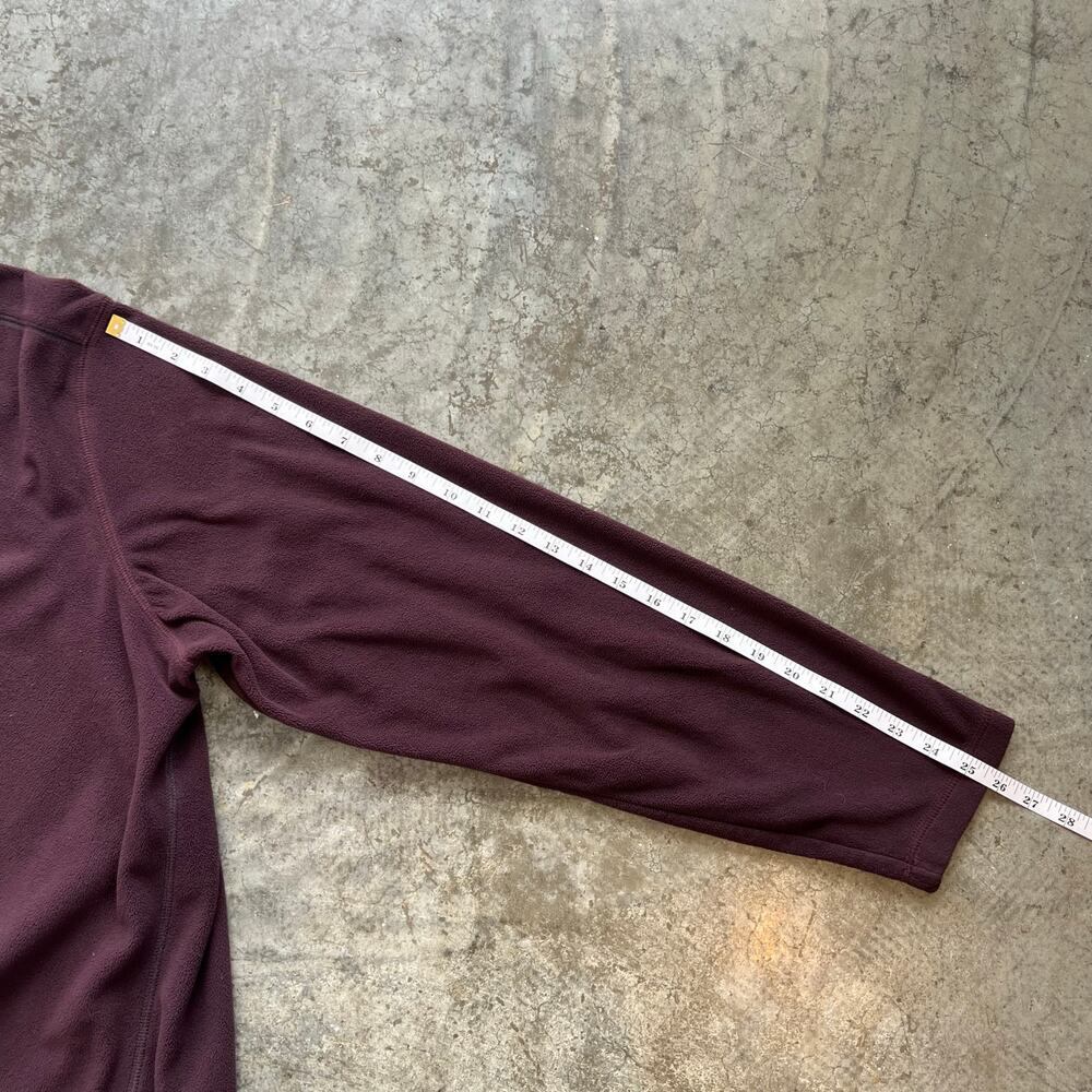 Eddie Bauer Men’s XL Burgundy 1/4 Zip Fleece Pullover Jacket EUC - Picture 6 of 7